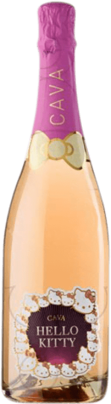 7,95 € 送料無料 | ロゼスパークリングワイン Hello Kitty セミドライ D.O. Cava カタロニア スペイン Grenache ボトル 75 cl