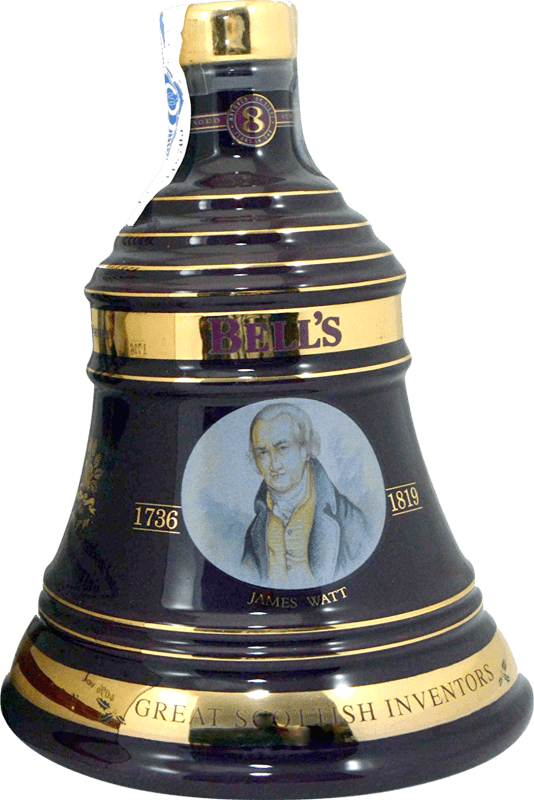 Spedizione Gratuita | Whisky Blended Bell's James Watt Speciale, Extra, Decanter Riserva Regno Unito 8 Anni 70 cl