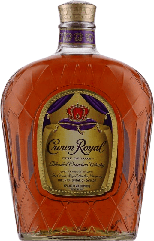 Free Shipping | Blended Whisky Crown Royal Canadian Canada 1 L