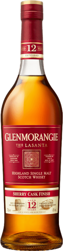 Free Shipping | Single Malt Whisky Glenmorangie The Lasanta Sherry Cask Finish United Kingdom 12 Years 70 cl