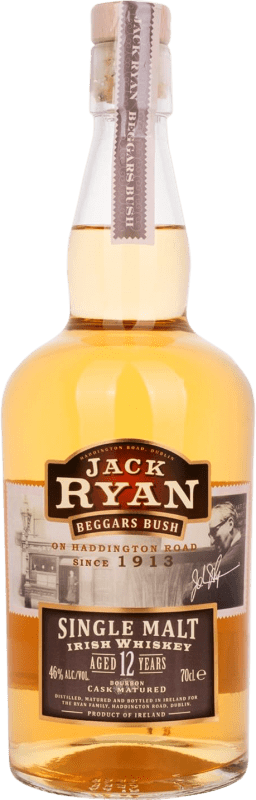 Kostenloser Versand | Whiskey Single Malt Jack Ryan Irland 12 Jahre 70 cl