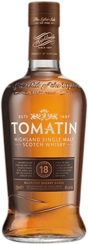 86,95 € Free Shipping | Whisky Single Malt Tomatin United Kingdom 18 Years Bottle 70 cl