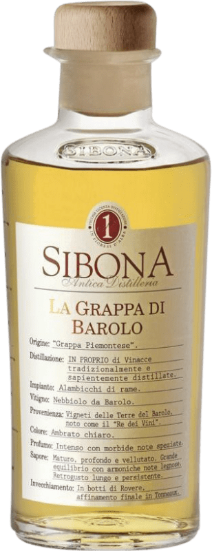 Envio grátis | Aguardente Grappa Sibona D.O.C.G. Barolo Itália Garrafa Medium 50 cl