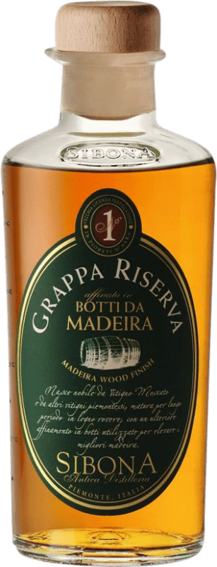 Envio grátis | Aguardente Grappa Sibona Botti da Madeira Itália Garrafa Medium 50 cl