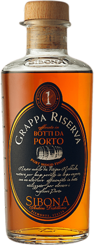 Envio grátis | Aguardente Grappa Sibona Botti da Porto Itália Garrafa Medium 50 cl