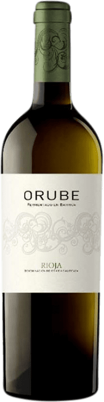 9,95 € | Белое вино Solar Viejo Orube Blanco Fermentado en Barrica старения D.O.Ca. Rioja Ла-Риоха Испания Viura, Chardonnay, Tempranillo White 75 cl