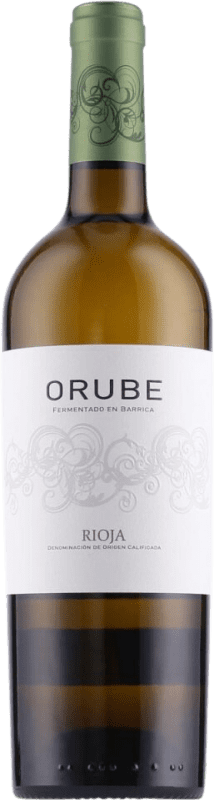 9,95 € | Vin blanc Solar Viejo Orube Blanco Fermentado en Barrica Crianza D.O.Ca. Rioja La Rioja Espagne Viura, Chardonnay, Tempranillo Blanc 75 cl