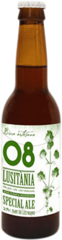 2,95 € Kostenloser Versand | Bier Birra Artesana 08 Lusitània Especial Ale Drittel-Liter-Flasche 33 cl