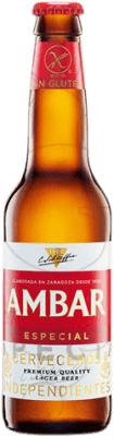 送料無料 | ビール Ambar Especial sin Gluten スペイン 3分の1リットルのボトル 33 cl