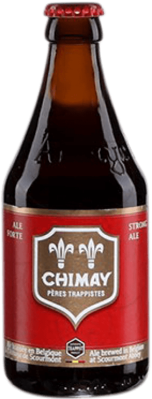 2,95 € Envio grátis | Cerveja Chimay Red Ale — Vermelha Garrafinha Terço 33 cl