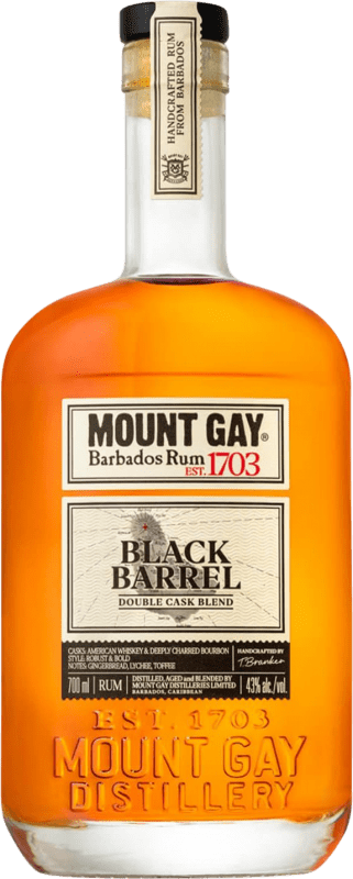 72,95 € Envio grátis | Rum Mount Gay Black Barrel Extra Añejo