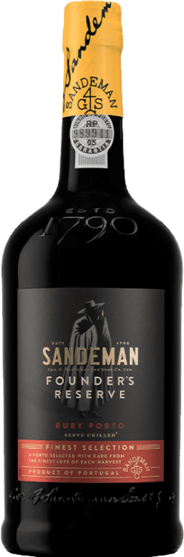 免费送货 | 强化酒 Sandeman Porto Founder's Ruby 预订 I.G. Porto 波尔图 葡萄牙 Tempranillo, Touriga Franca, Touriga Nacional, Tinta Amarela, Tinta Cão, Tinta Barroca 1 L