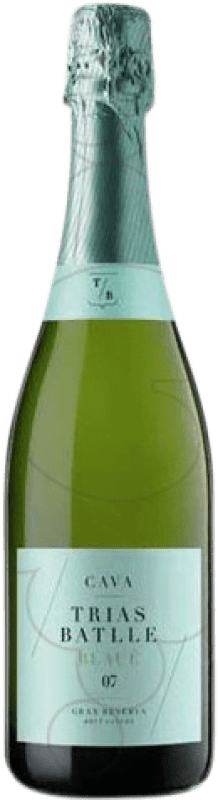 Envoi gratuit | Blanc mousseux Trias Batlle Blaue Brut Nature Grande Réserve D.O. Cava Catalogne Espagne Macabeo, Xarel·lo, Chardonnay, Parellada 75 cl