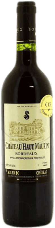 Envoi gratuit | Vin rouge Vignobles Sanfourche Donzac Château Haut Maurin Crianza A.O.C. Bordeaux France Merlot, Cabernet Sauvignon, Cabernet Franc 75 cl