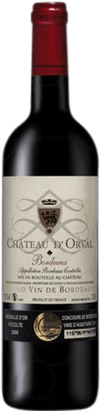 8,95 € | Красное вино Vignobles Saujon Château d'Orval старения A.O.C. Bordeaux Франция Merlot, Cabernet Sauvignon, Cabernet Franc 75 cl