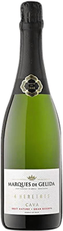 18,95 € | Белое игристое El Cep Marqués de Gelida 4 Heretats Природа Брута Гранд Резерв D.O. Cava Каталония Испания Macabeo, Xarel·lo, Chardonnay, Parellada 75 cl