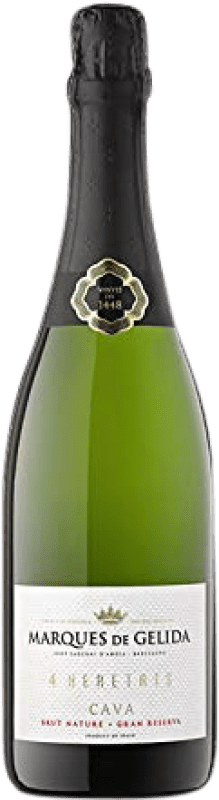 23,95 € Free Shipping | White Sparkling Wine El Cep Marqués de Gelida 4 Heretats Brut Nature Grand Reserve — Long Barrel-Aged D.O. Cava
