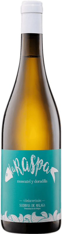 Envío gratis | Vino blanco Viñedos Verticales La Raspa Joven D.O. Sierras de Málaga Andalucía y Extremadura España Moscato, Doradilla 75 cl