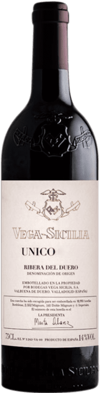 449,95 € | Красное вино Vega Sicilia Único Гранд Резерв D.O. Ribera del Duero Кастилия-Леон Испания Tempranillo, Cabernet Sauvignon 75 cl