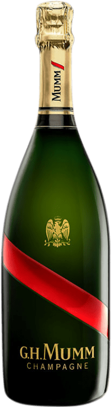 131,95 € | Espumante branco G.H. Mumm Grand Cordon A.O.C. Champagne Champagne França Pinot Preto, Chardonnay, Pinot Meunier Garrafa Magnum 1,5 L