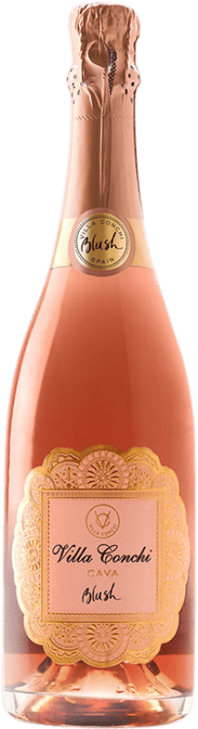 Envoi gratuit | Blanc mousseux Villa Conchi Blush Brut D.O. Cava Catalogne Espagne Trepat 75 cl