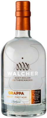 Grappa Walcher. Merlot Pinot Noir Medium Bottle 50 cl