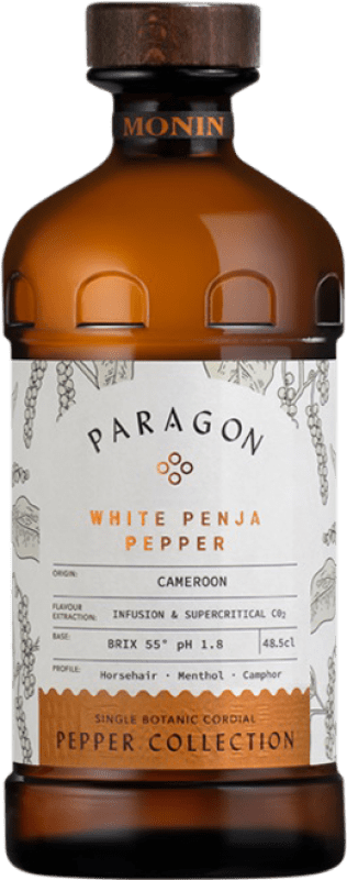 Envio grátis | Schnapp Monin Paragon White Penja Pepper Cordial França Garrafa Medium 50 cl Sem Álcool