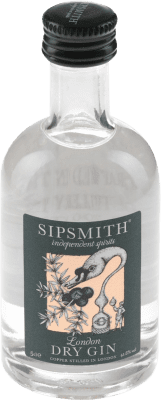 Бесплатная доставка | Джин Sipsmith Dry Gin Объединенное Королевство миниатюрная бутылка 5 cl