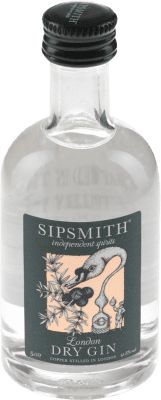 2,95 € Envio grátis | Genever Gin Sipsmith Garrafinha Miniatura 5 cl
