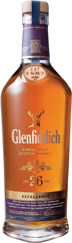 556,95 € | ウイスキーシングルモルト Glenfiddich スペイサイド イギリス 26 年 70 cl