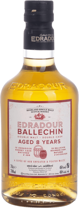 Envio grátis | Whisky Single Malt Edradour Ballechin Highlands Reino Unido 8 Anos 70 cl