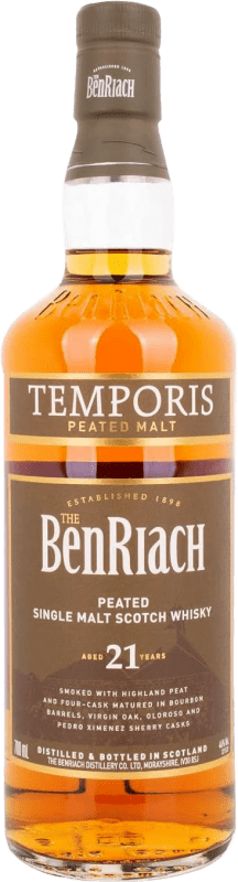 Free Shipping | Whisky Single Malt The Benriach Peated Speyside United Kingdom 21 Years 70 cl