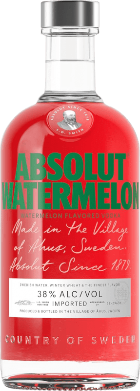 Envio grátis | Vodca Absolut Watermelon Suécia 70 cl