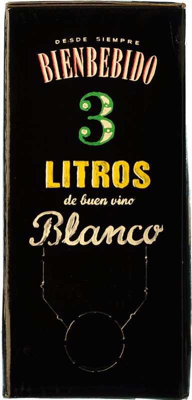 Free Shipping | White wine Democratic Bienbebido Blanco Pescado Spain Viura Bag in Box 3 L