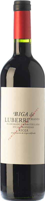 17,95 € | Vinho tinto Luberri Biga Crianza D.O.Ca. Rioja La Rioja Espanha Tempranillo Garrafa Magnum 1,5 L