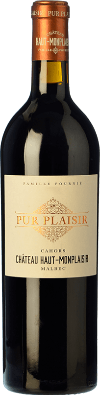 Free Shipping | Red wine Château Haut-Monplaisir Pur Plaisir A.O.C. Cahors Piemonte France Malbec 75 cl