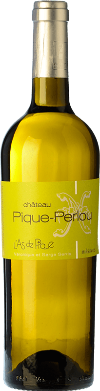 Envio grátis | Vinho branco Château Pique-Perlou L'As de Pique A.O.C. Minervois Languedoc França Grenache Branca 75 cl