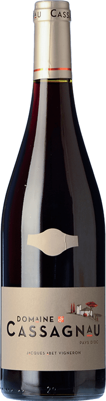 Free Shipping | Red wine Cassagnau Rouge I.G.P. Vin de Pays d'Oc Languedoc France Merlot, Syrah, Grenache 75 cl