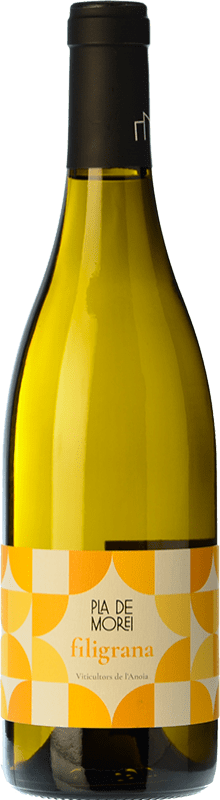 Бесплатная доставка | Белое вино Pla de Morei Filigrana Blanc D.O. Catalunya Каталония Испания Grenache White, Chardonnay 75 cl