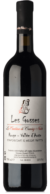 Envoi gratuit | Vin rouge La Cantina di Cunéaz Les Gosses D.O.C. Valle d'Aosta Vallée d'Aoste Italie Petit Rouge, Vien de Nus 75 cl