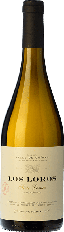 Envoi gratuit | Vin blanc El Borujo Los Loros Siete Lomas D.O. Valle del Güímar Iles Canaries Espagne Listán Blanc, Vijariego Blanc, Marmajuelo, Gual 75 cl