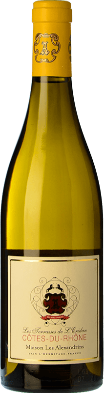 Envio grátis | Vinho branco Domaine Les Alexandrins Terrasses Blanc A.O.C. Côtes du Rhône Rhône França Grenache Branca, Viognier, Marsanne 75 cl