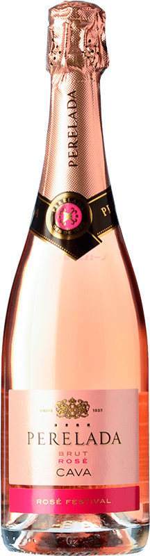 Kostenloser Versand | Rosé Sekt Perelada Festival Rosé Brut D.O. Cava Katalonien Spanien Grenache, Spätburgunder, Trepat 75 cl