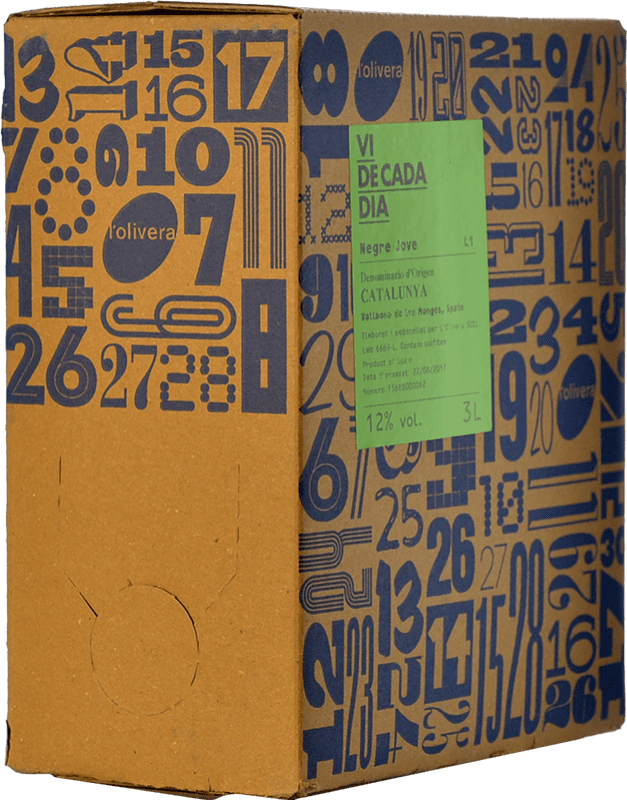 15,95 € 免费送货 | 红葡萄酒 L'Olivera Vi de Cada Dia 年轻的 D.O. Catalunya Bag in Box — 盒中袋 3 L