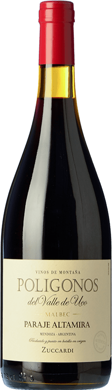 Free Shipping | Red wine Zuccardi Polígonos Paraje I.G. Altamira Altamira Argentina Malbec 75 cl