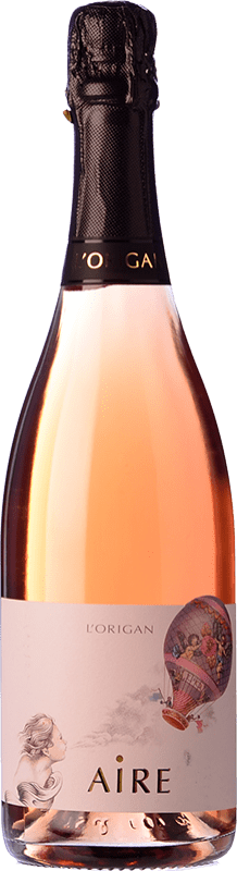 Бесплатная доставка | Розовое игристое L'Origan Aire Rosé Природа Брута D.O. Cava Испания Pinot Black, Xarel·lo 75 cl