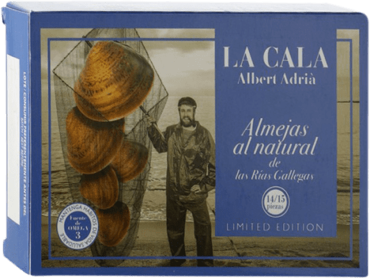 41,95 € Envoi gratuit | Conserves de Fruits de Mer La Cala Almeja Blanca al Natural 14/16 Pièces