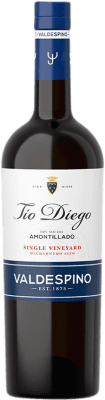Бесплатная доставка | Крепленое вино Valdespino Amontillado Tío Diego D.O. Jerez-Xérès-Sherry Андалусия Испания Palomino Fino 75 cl