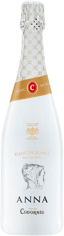 10,95 € | 白起泡酒 Codorníu Anna Blanc de Blancs 香槟 预订 D.O. Cava 加泰罗尼亚 西班牙 Macabeo, Xarel·lo, Parellada 75 cl