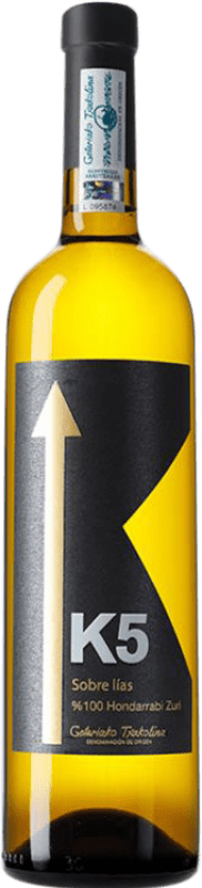 Kostenloser Versand | Weißwein K5 Sobre Lías — Auf der Hefe D.O. Getariako Txakolina Baskenland Spanien Hondarribi Zuri 75 cl